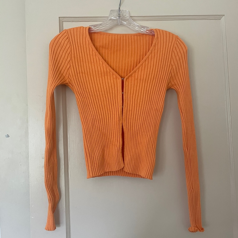 Bright Orange Ribbed top